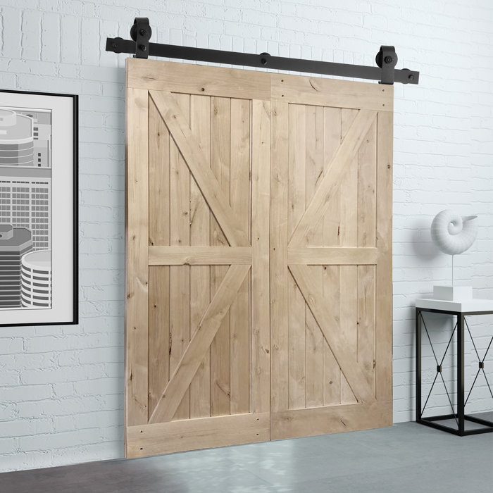 Lubann BiFolding Standard Single Track Barn Door Hardware Kit